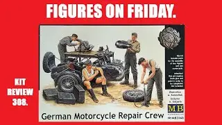 MASTER BOX 1/35; НЕМЕЦКАЯ КОМАНДА ПО РЕМОНТУ МОТОЦИКЛОВ И BMW R75, MB3560. ФИГУРКИ В ПЯТНИЦУ. ОБЗ...