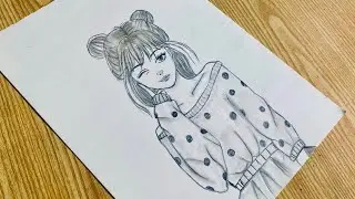 Cute Anime Girl Drawing Tutorial for Beginners {Easy Drawing}