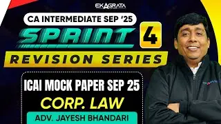 CA Inter May 25 Corp. Law Sprint Revision | CA Inter Law ICAI Mock Test Paper SEP 25 First Series