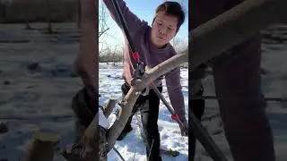 Tree trunk cutting tool at work. #woodcutting #machinework #fyp