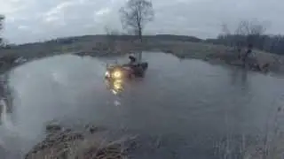 Притопили квадроцикл Kawasaki bf 750