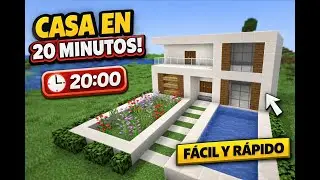 CASA MODERNA en Minecraft ⏱️ &iexcl;Lista en 20 MINUTOS! (Tutorial F&aacute;cil)