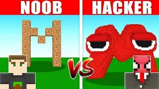 NOOB vs HACKER: I Cheated In a Alphabet Lore Build Challenge! (Letter M)