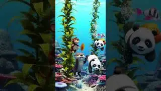AI Sea Serenade: Adorable Cartoon Creatures in Action 🌊✨🐠