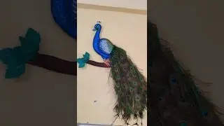 3D peacock wall hangings/ thermocol peacock