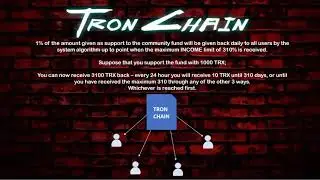 TRXCHAIN The worlds first decentralized community TRONCHAIN