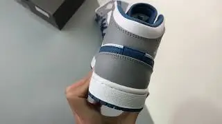 Air Jordan 1 Mid Cement Grey White True Blue DQ8426-014