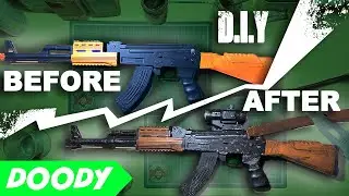 Toy Rifle Realistic Paint job and Makeover - Custom Prop Making !