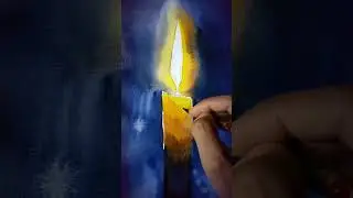 watercolor painting of candle light #shorts #drawing #art #watercolor #painting