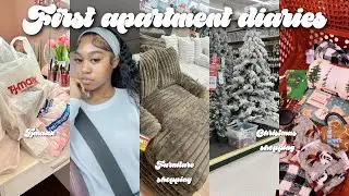 ПЕРВЫЕ ДНЕВНИКИ КВАРТИРЫ❄️ Ремонт?!..мебель + рождественские покупки/подготовка к Рождеству🎅🏽🎄|Vl...