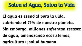 essay on save water in Spanish || paragraph on save water ||save water essay ||