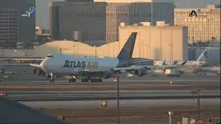 ATLAS AIR B747-46(NF) | Taking off from Lax international airport #plane #aviation #takeoff