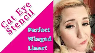 Perfect Winged Liner! Cat Eye Stencil Demo | Great for Hooded Eyes!