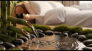 Bamboo Water Fountain + Healing Piano Music Calm Music Reduces Stress, Anxiety, and Depression