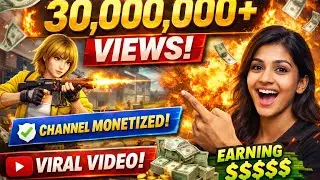 Free Fire Kelly ने कर दिया कमाल 😱 | 30 Million Views 🔥 Channel Monetized 💰#gaminggirl  #freefire 