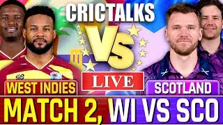 🔴 WI vs SCO Live Match Today, Last 7 Overs, World Cup, Live Cricket Scores Commentary, CricTalks