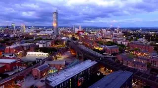 DJI PHANTOM 4 - THE SKYLINE OVER THE CITY OF MANCHESTER