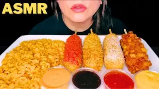 ASMR KOREAN CORN DOGS + BULDAK RAMEN MUKBANG (NO TALKING)