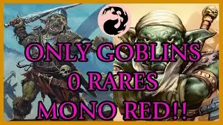 Mono Red 0 RARES Goblin Tribal Budget Deck!! Core Set 2020 Standard Deck Guide (MTG ARENA)!!