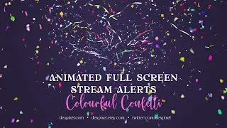 Colorful Confetti Full-Screen Animated Stream Alerts | Vibrant Twitch & VTuber Alerts