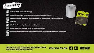 How to Mix RAPTOR Tintable Kits (Protective Coating and Bed Liner)