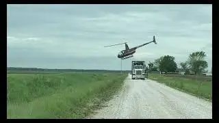 Spraying Wheat With A Helicopter | Livin' On The Farm