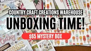 Country Craft Creations Warehouse Sale Mystery Box Unboxing | $65 Paper Craft Haul