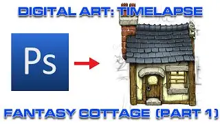 Photoshop Digital Art: Fantasy Cottage (Part 1) Lofi Geek Soundtrack