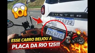 ESSE CARRO QUASE BEIJOU A PLACA DA MINHA RIO 125 😳🏍️- MOTOVLOG