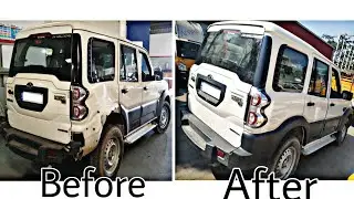 Mahindra Scorpio Accidental Repair || Quarter Panel Tinkering & Painting.