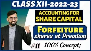 FORFEITURE of Shares issued at Premium | Share Capital Class 12 Accounts | CA Hardik Manchanda