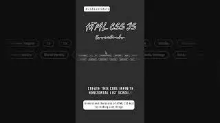 Create Infinite Horizontal Scroll List | HTML CSS #htmlcss