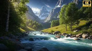 Ancient River Stones &bull; Earthy Water Sounds for Healing Rest [4K] 🏔️