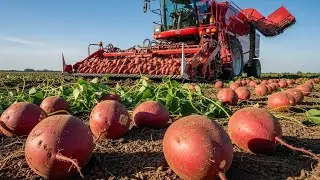 How Sweet Potatoes Are Harvested by Machine in the USA | Farming Documentary