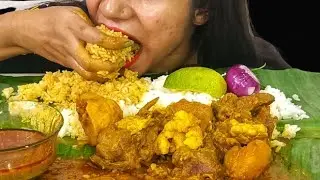 EATING SPICY 🔥 MUTTON CURRY/ KOSHA WITH RICE // EATING SHOW, MUKBANG, ASMR .. CRAZY BITES 