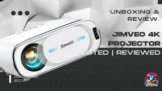 Jimveo 4K Projector with Auto Focus & 6D Keystone &ndash; Perfect for Outdoor & Home Theater