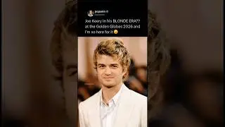 Joe Keery in his BLONDE ERA at the Golden Globes 2026 and I'm so here for it 😭