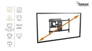 Starburst Technologies SB-3770FM-CS - Contemporary Full-Motion w/ TILT TV Wall Mount
