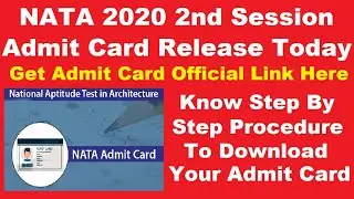 NATA 2020 2nd Session Admit Card (Release) - Know How to Download Hall Ticket By Official Link