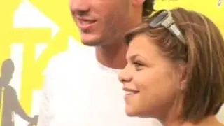 Brave reality TV star Jade Goody shops for her wedding dress.