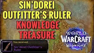 Sin'Dorei Outfitter's Ruler Treasure Location (+3 Tailoring Knowledge) (WoW Midnight)