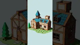 Aesthetic Medieval House in Blender #blender #blender3d #cute #kawaii #medieval #house #aesthetic