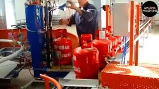 Automatic LPG cylinder manufacturing and filling line || Amazing Processing