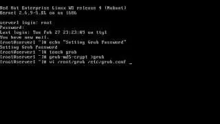 How to set grub password in linux.