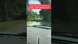 9 year old girl drives 7.3 Powerstroke van