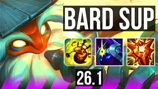 BARD & Caitlyn vs BLITZCRANK & Lucian (SUP) | Good KDA: 6/1/13 | KR Grandmaster | 26.1