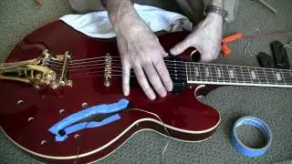 Replacing Pickups In a Semi-Hollow Body Guitar, part 1: Prep and Filling Holes