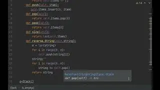 Reserve a String using Stack in Python