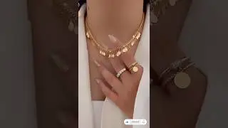 ||Beautiful gold||earrings necklace||😍short video viral||trending Koreancollection 🥰