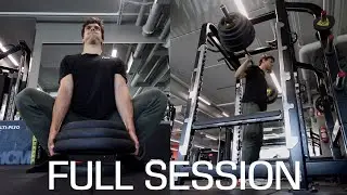 190kg ATG Squat - Full Session Voice-over